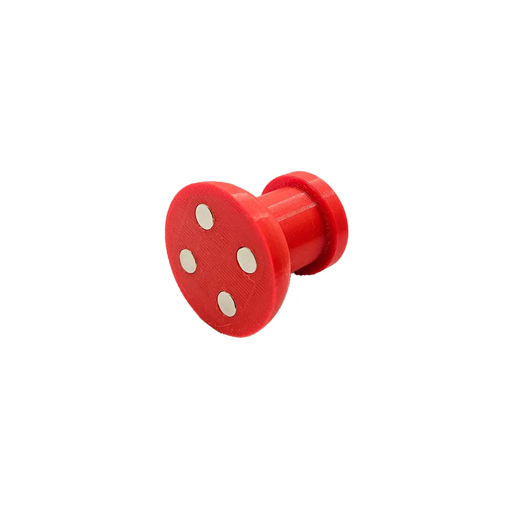 Punaise magneet super rood zijkant.webp