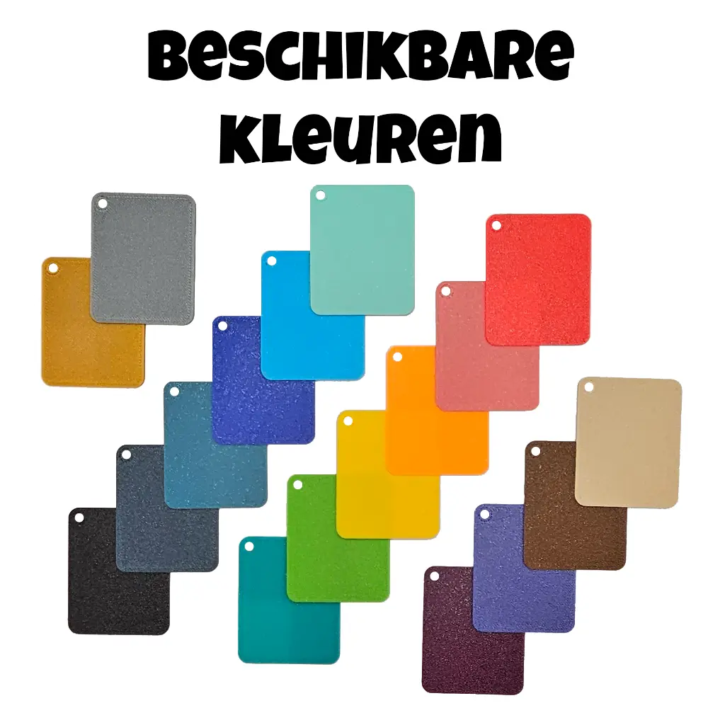 Unieke 3D Naamletters - 6 Stijlen - 18 Kleuren kleuren.webp