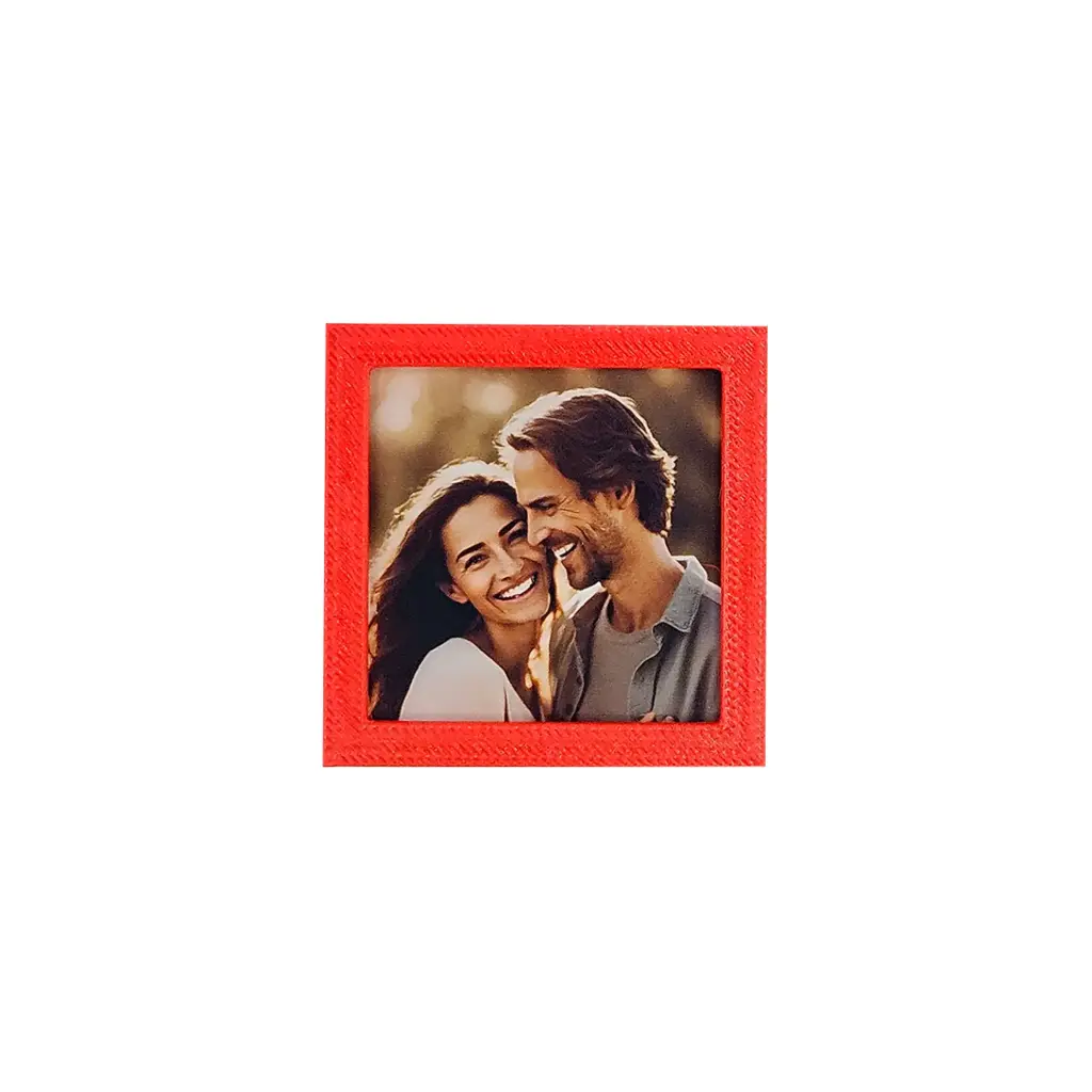 Magnetischer Fotorahmen 5x5 cm (für Foto 4,4 x 4,4 cm) (Super rood)