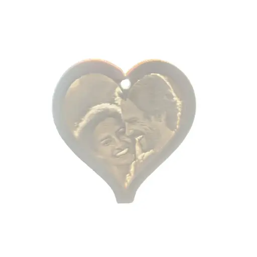3D-gedruckter Foto-Schlüsselanhänger Herz